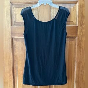 Express Black Sheer Cap Sleeved Top